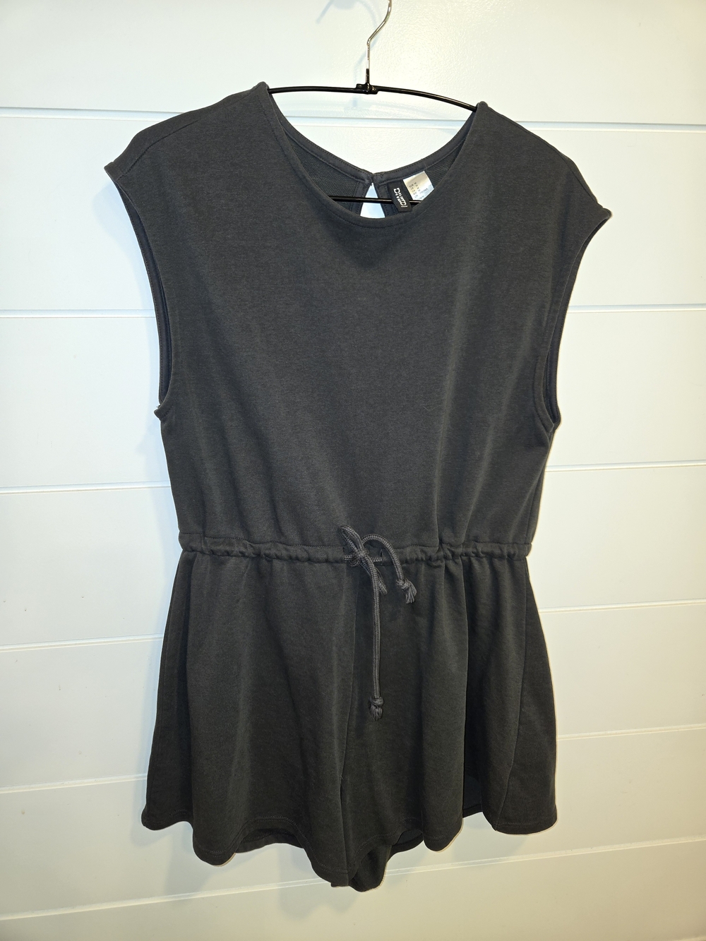H&M Grey Drawstring Waist Romper